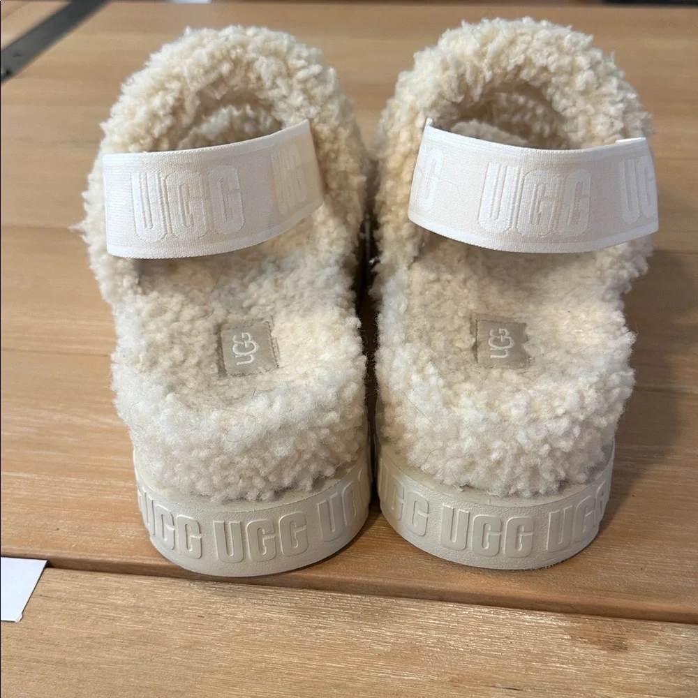 UGG Oh Fluffita 9.5 Geniune Slingback Platform Sheepskin Curly Slipper - Picture 5 of 5